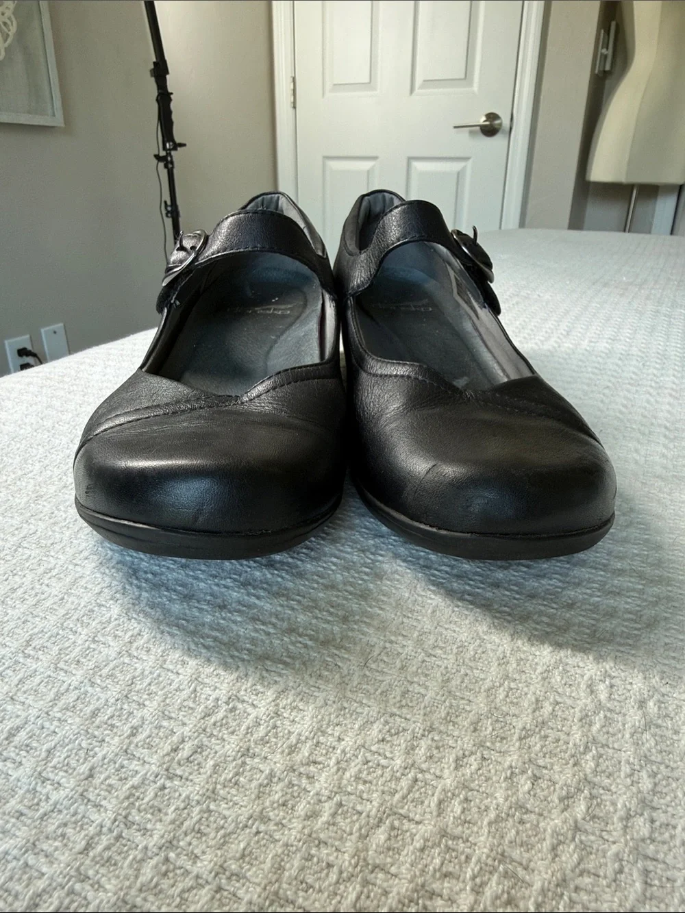 Dansko black Mary Jane style shoes with velcro strap size 41